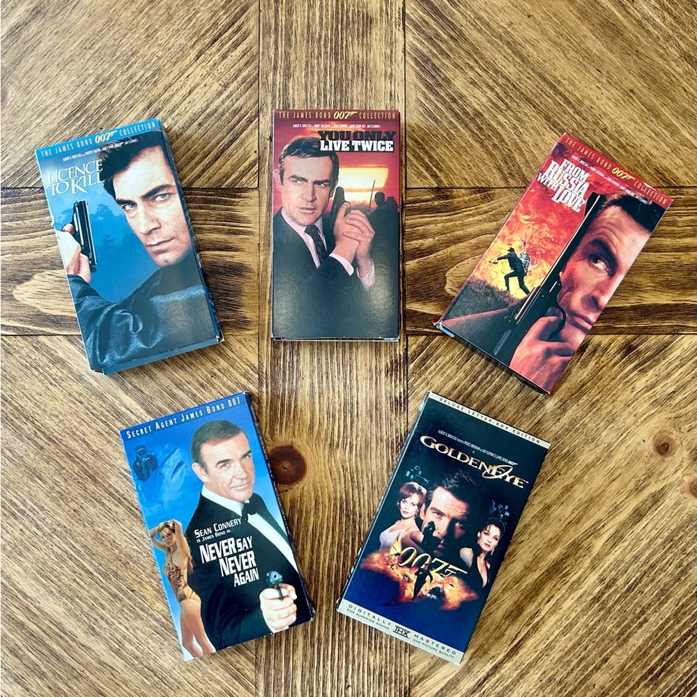 James Bond Set of 10 VHS Tapes